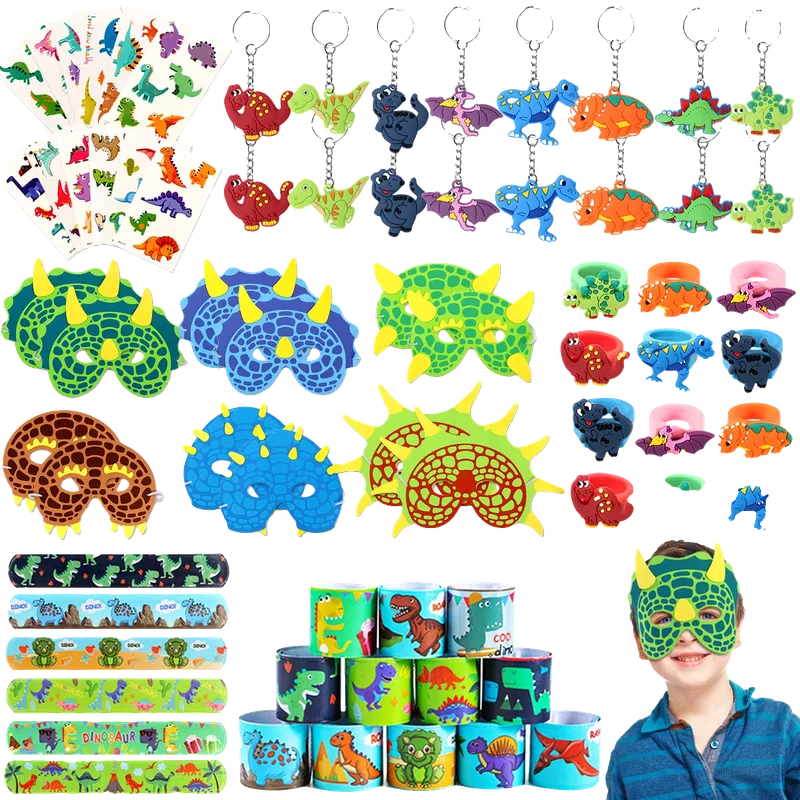 Dinosaur Party Favor Dinosaur Slap Bracelets Masks Keychains