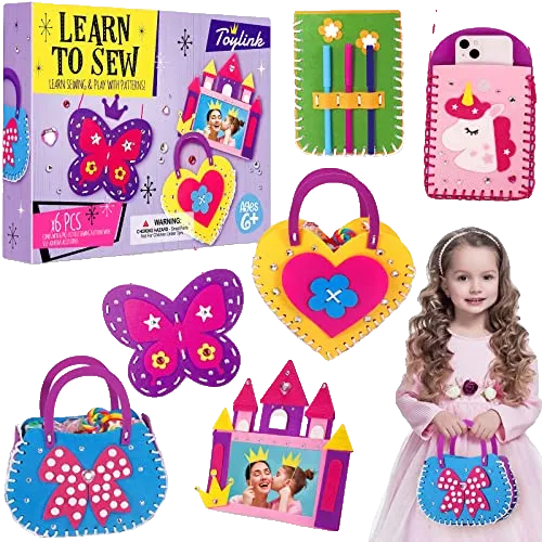 First Sewing Kit for Kids Beginners Arts Crafts for Girls Ages