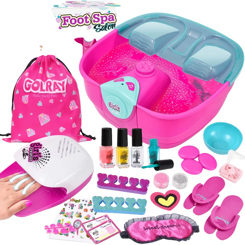 Kid Foot Spa & Nail Kit, Girl Gift for 5 6 7 8-12 Year Old Toys