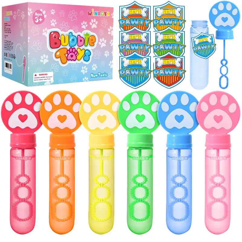 Paw Print Bubble Wands with Gift Card & Box