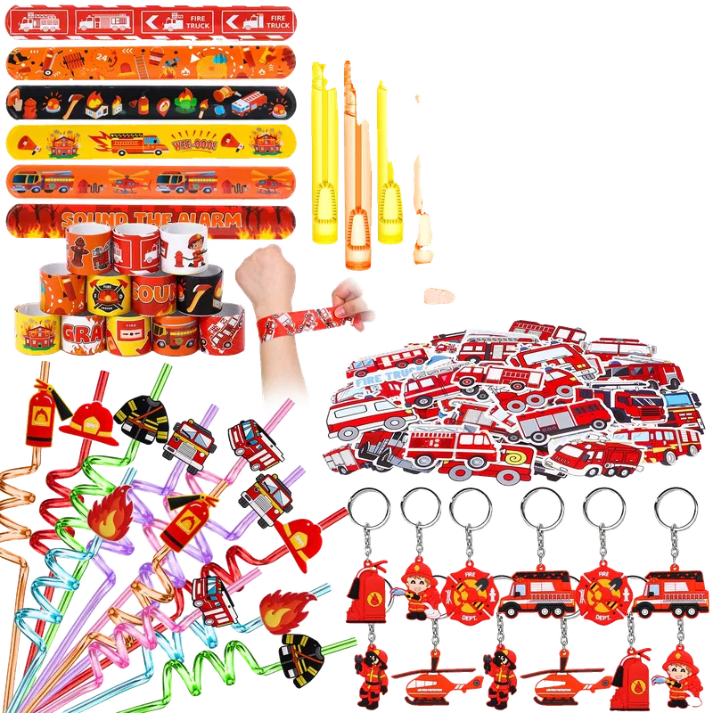 98 Firefighter Party Favors Fire Truck Birthday Decorations