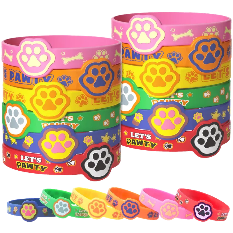 24 Dog Paw Party Favors Birthday Supplies for Kids Paw Print