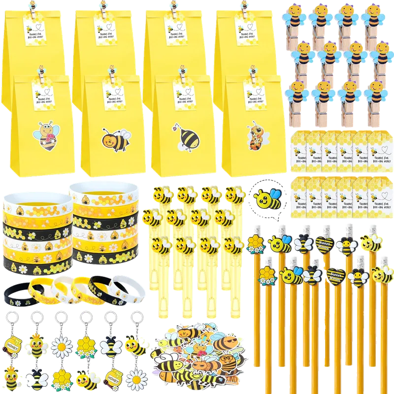 Bee Party Favors Birthday Supplies Bee Gift Bag with Cards