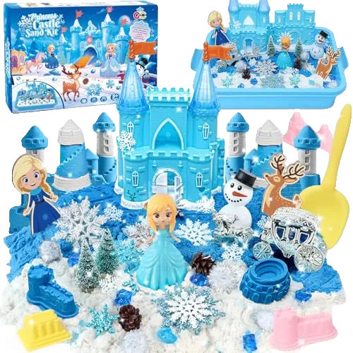 Sensory Bin for Girl Kid Toy, Play Sand Art Kit with Sandbox