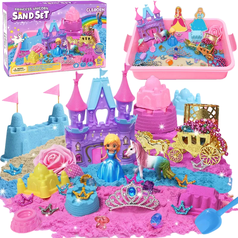 Princess Unicorn Sensory Bin Sandbox for Girl Kid Toys