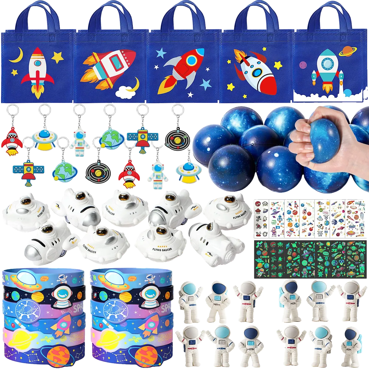 Outer Space Party Favors Birthday Supplies Non-Woven Gift Bag