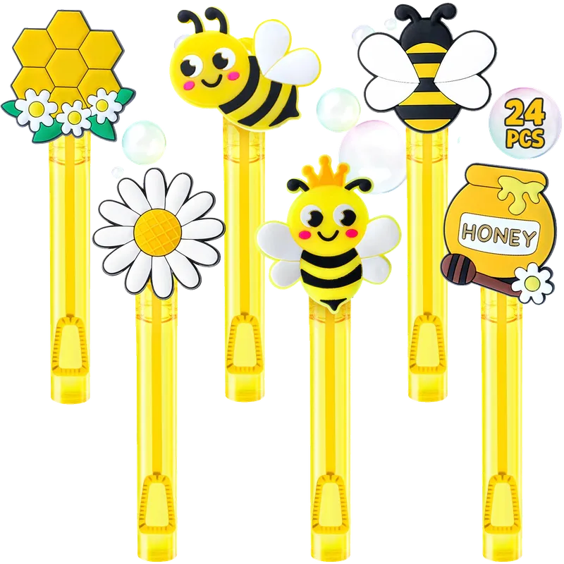 Bee Party Favors, 24Pcs Bee Themed Mini Bubble Wands