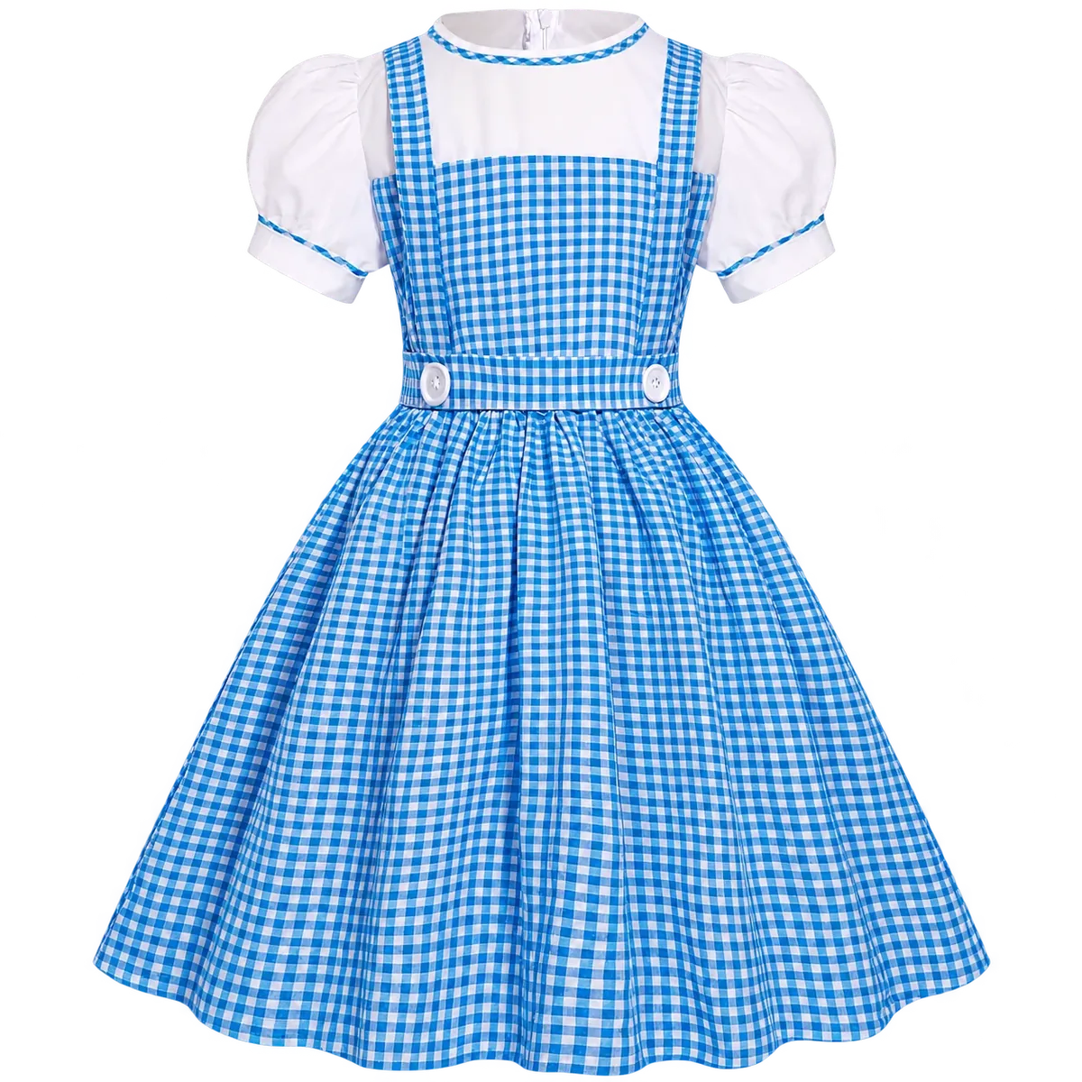 Blue Gingham Plaid Costume for Girls Kids Toddler