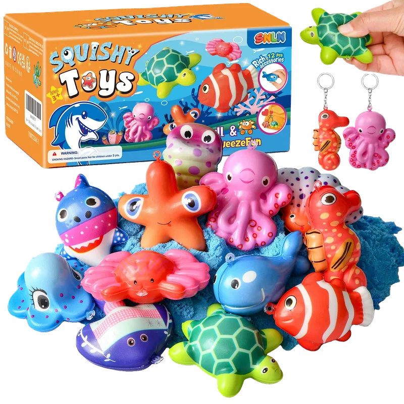 Ocean Squishy Toys for Kids Under the Sea Party Favors Bulk