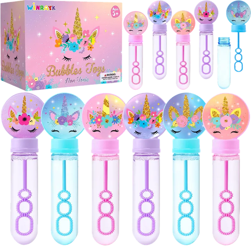 Unicorn Bubble Wands with Gift Box