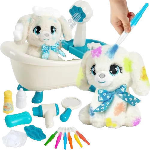 Paint-Wash-Recolor Dog Plush Doll Toys for Kids Painting Craft