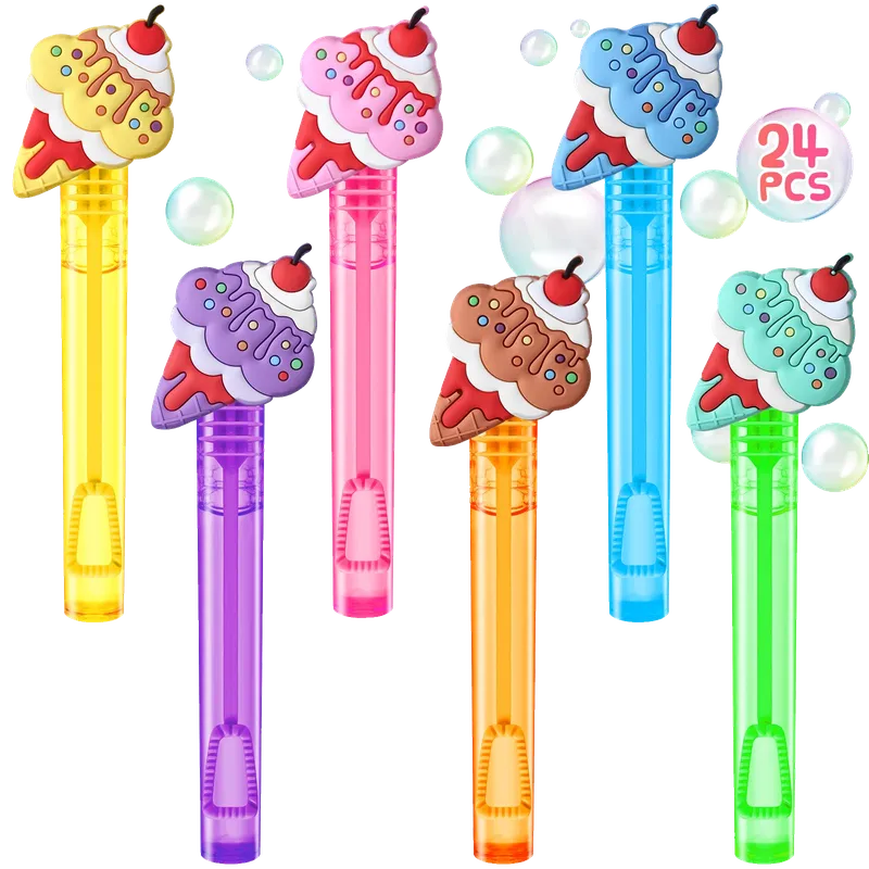 Ice Cream Party Favors, 24Pcs Self-designed Mini Bubble Wands
