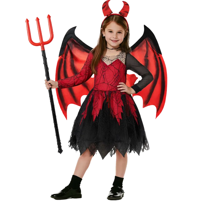 Devil Costume for Girls Vampire Costume Kids Toddler Halloween