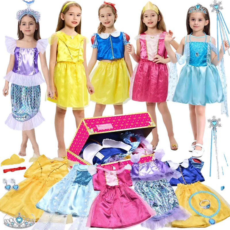 Princess Dress Costume for Girls 3-6 Toddler Princess Dress Up