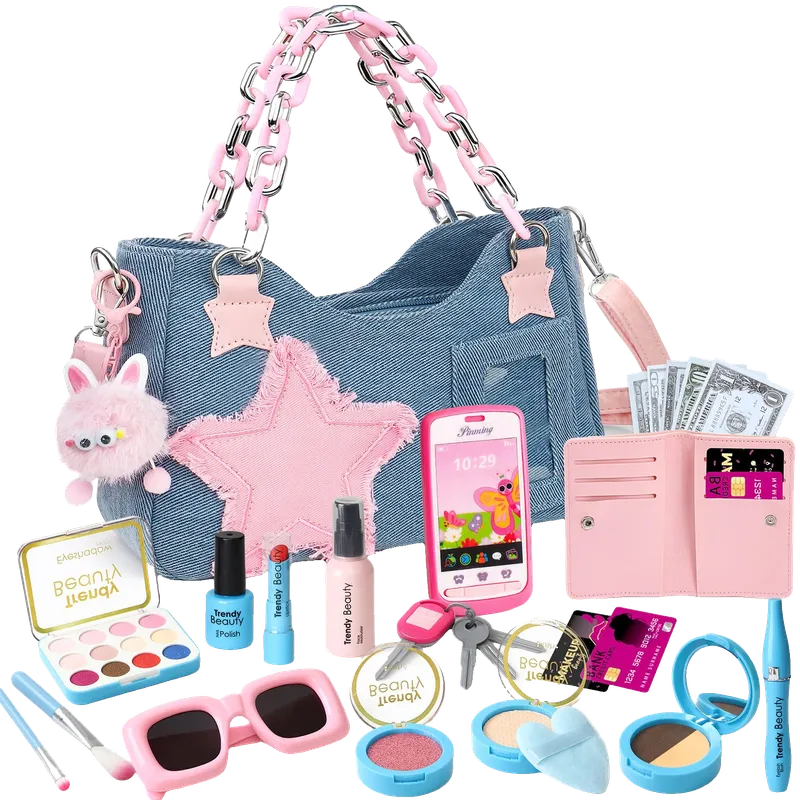 Toddler Purse for Little Girls, Pretend Play Makeup Toy Set