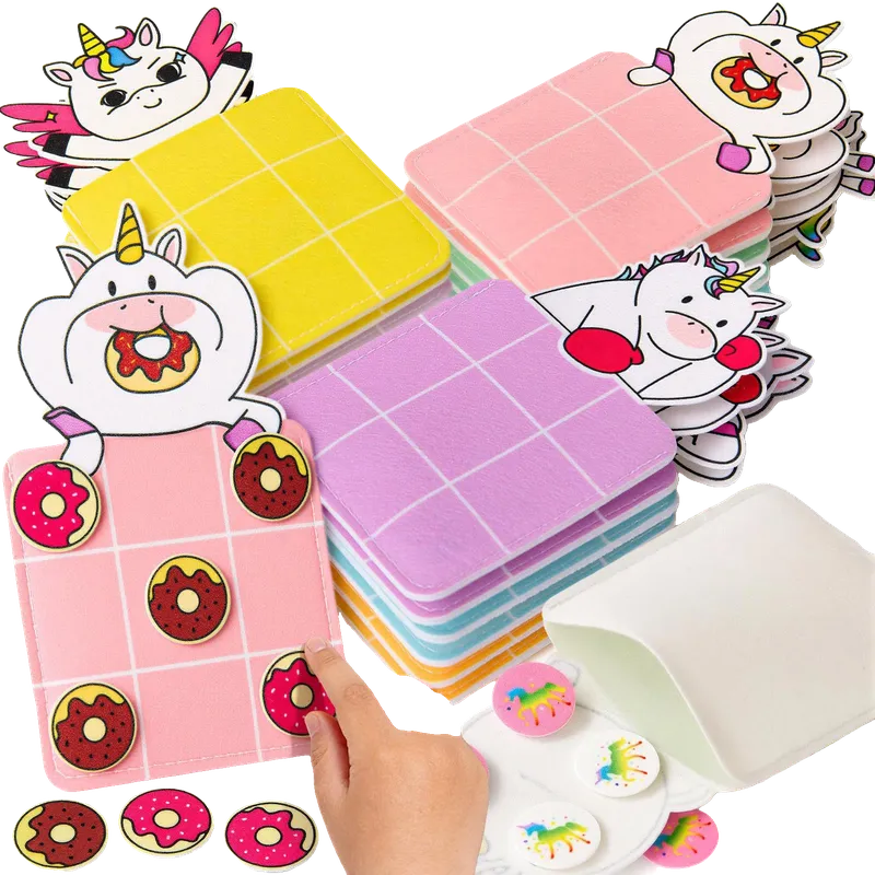 Tic Tac Toe Strategic Board Games for Kids Unicorn Party Favors