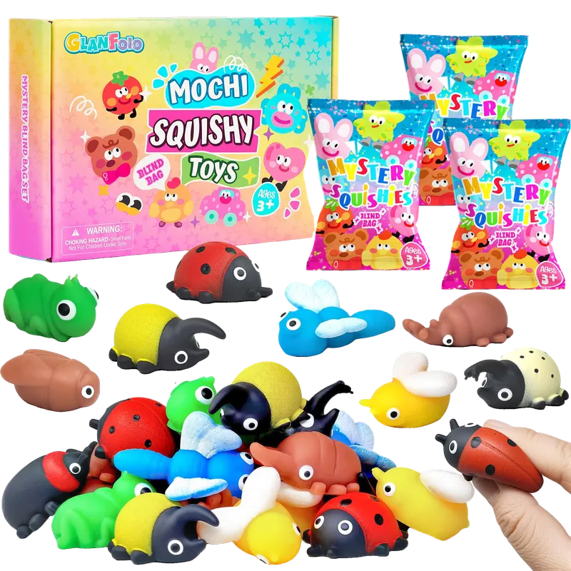 Mochi Squishy Toys Bulk Mini Squishies Squeeze Insect Bug Toys