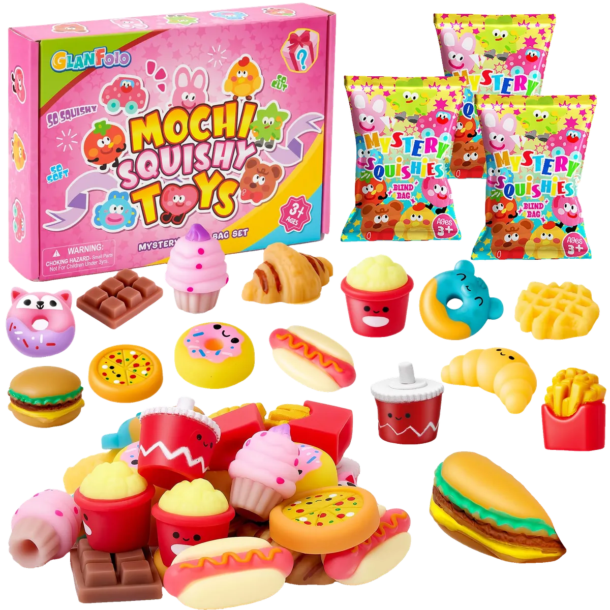 Mochi Squishy Toys Bulk Kawaii Food Squishies Party Favor