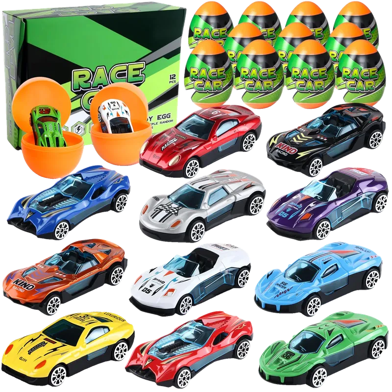 Race Cars for Kids with Surprise Eggs