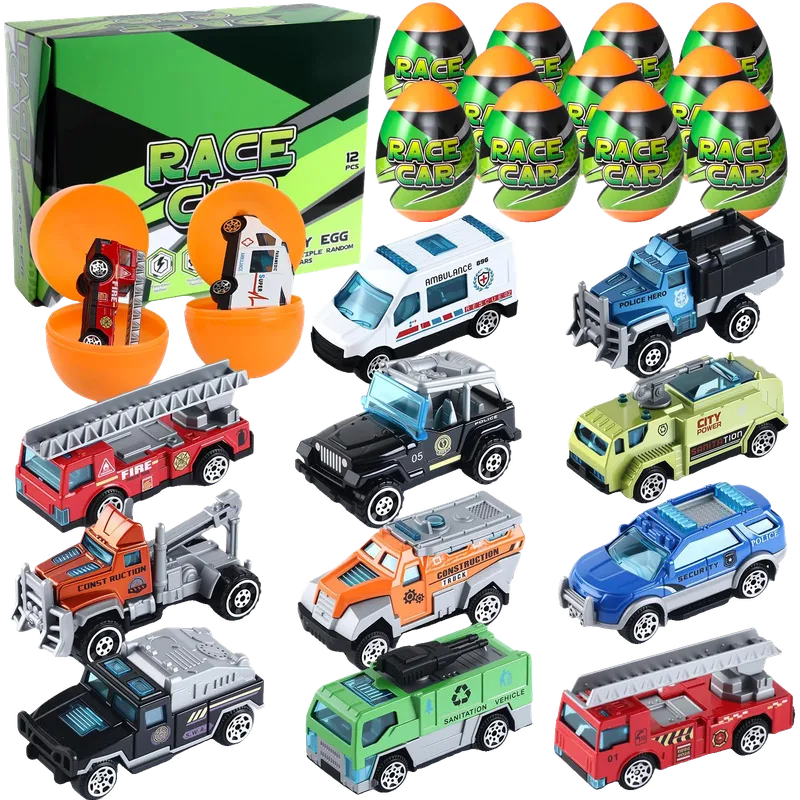City Cars for Kids with Surprise Eggs