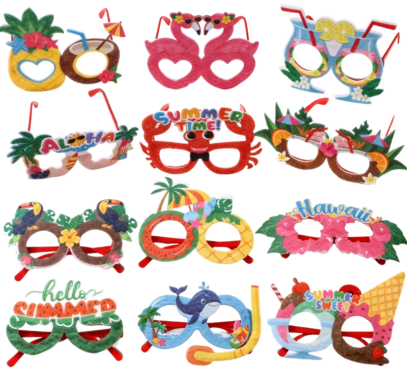 Reusable Hawaiian Felt Glasses Bulk