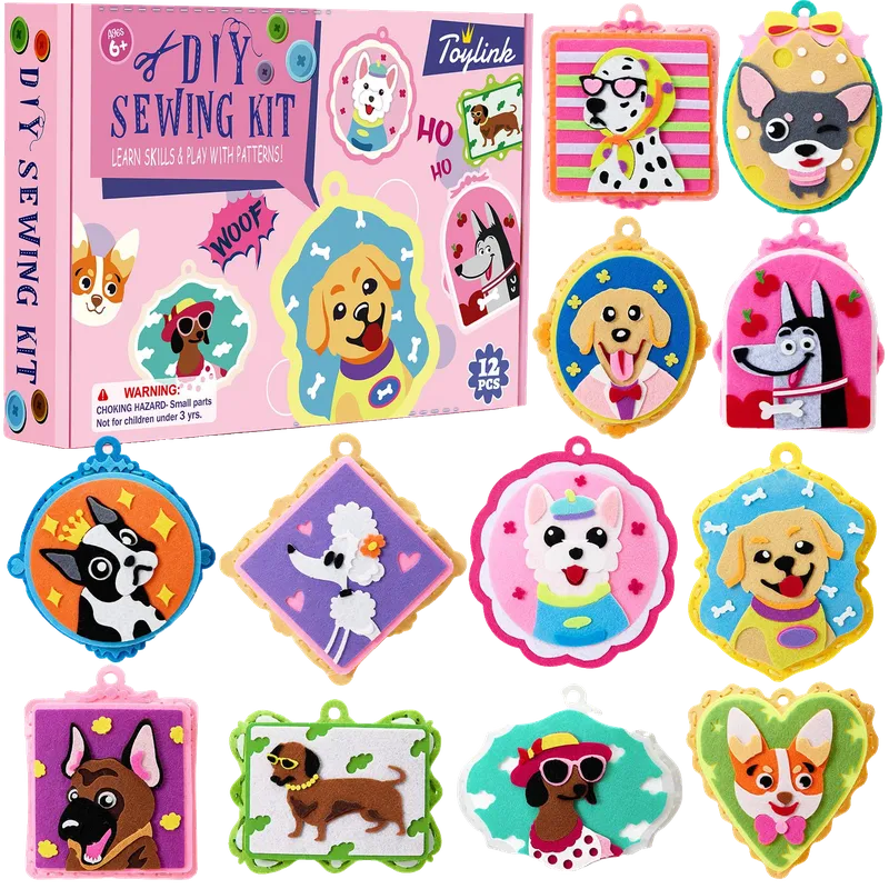 Dog Tag Sewing Kit for Kids Beginners