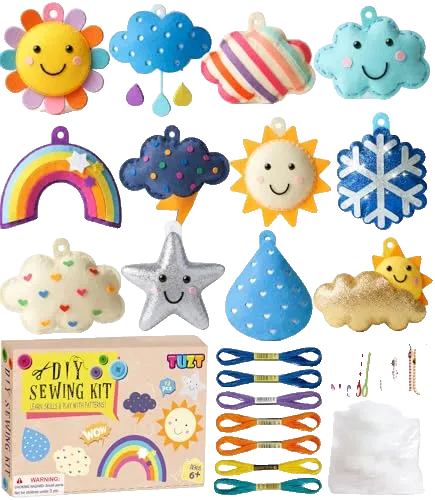 Sewing Kit for Kids, My First Weather Sewing Craft Kit
