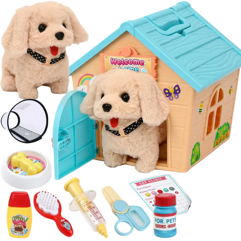 Dog Toys for Kid Doctor Vet Kit, Walking Barking Interactive