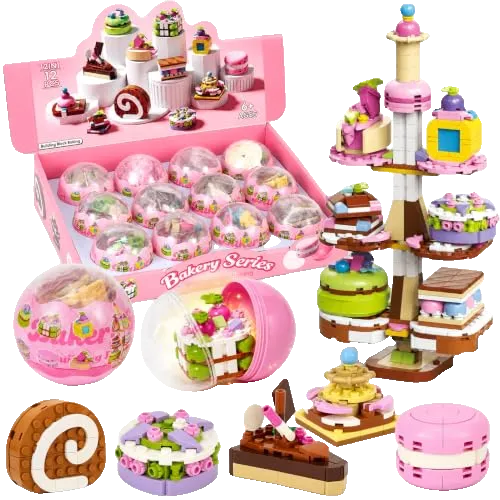 Building Blocks Blind Eggs, 12-in-1 Mini Dessert Building Block