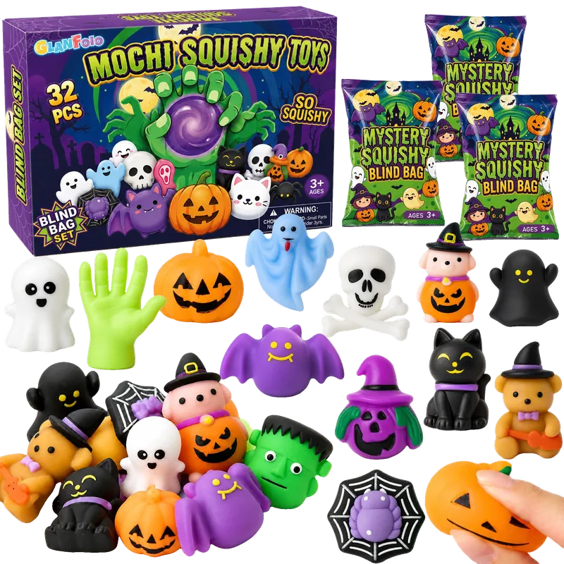Halloween Mochi Squishy Toys Halloween Squishies Party Favors