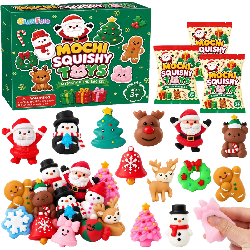 Christmas Mochi Squishy Toys Christmas Squishies Party Favors