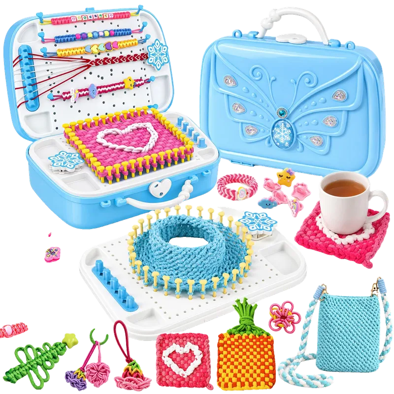 Bracelet Making Kit Toys, Weaving Loom Craft for Kids