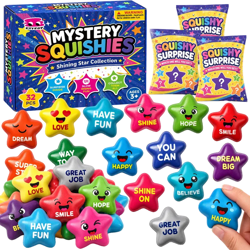 Star Stress Balls for Kid Adult Bulk Foam Squeeze Ball Party