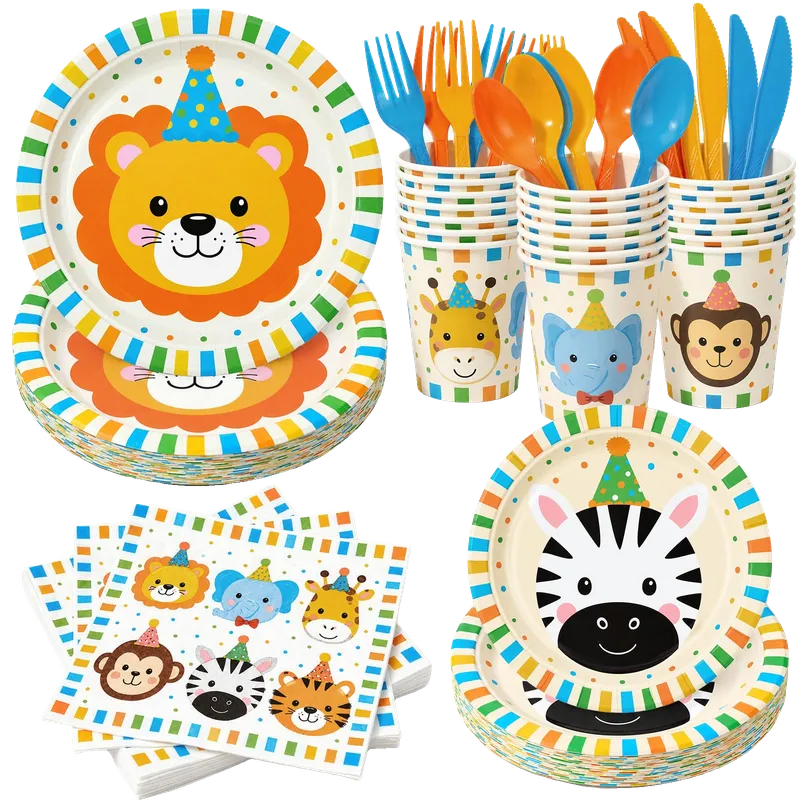 Safari Party Plates and Napkins Set Jungle Party