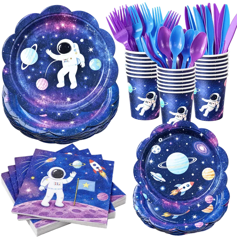 Space Party Plates and Napkins Set Outer Space Party