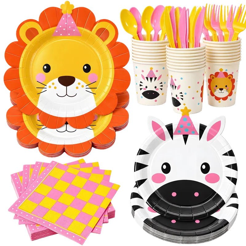 Party Plates and Cups and Napkins Set