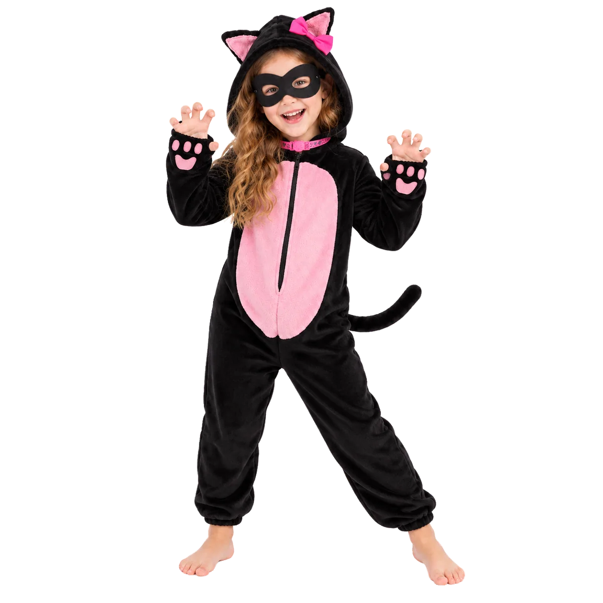 Halloween Black Cat Costume for Girls Kids